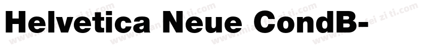 Helvetica Neue CondB字体转换